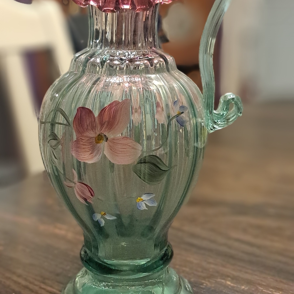 Fenton Vining Garden Pitcher